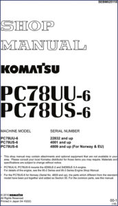 komatsu pc78uu, komatsu manual