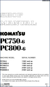 komatsu pc750/pc800 workshop manual 2004 — 730 pages, komatsu workshop manual, komatsu pc750/pc800