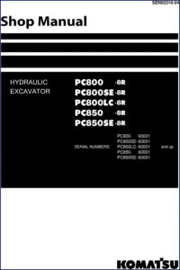 komatsu pc800, pc800lc, pc800se, pc850, pc850se workshop manual, komatsu workshop manual, komatsu pc800,