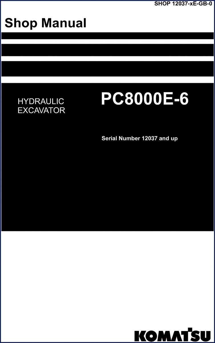 komatsu pc8000e, komatsu manual