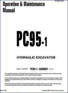 komatsu pc95 1995 user manual, komatsu manual, komatsu pc95