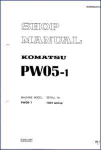 komatsu pw05, komatsu manual
