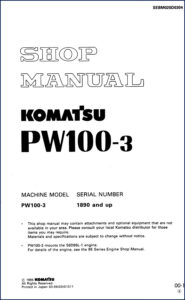 komatsu pw100, komatsu manual