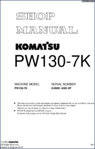 komatsu pw130, komatsu manual
