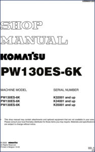 komatsu pw130es, komatsu manual