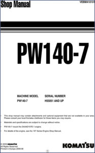 komatsu pw140, komatsu manual