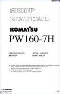 komatsu pw160, komatsu manual