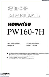 komatsu pw160, komatsu manual