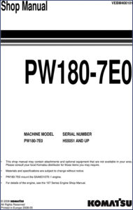 komatsu pw180, komatsu manual