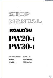 komatsu pw20, komatsu manual