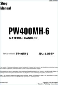komatsu pw400mh, komatsu manual