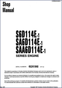 komatsu s6d114e, komatsu manual
