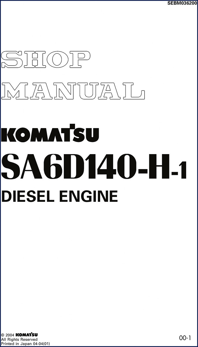 komatsu sa6d140, komatsu manual