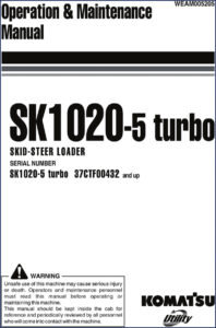 komatsu sk1020, komatsu manual