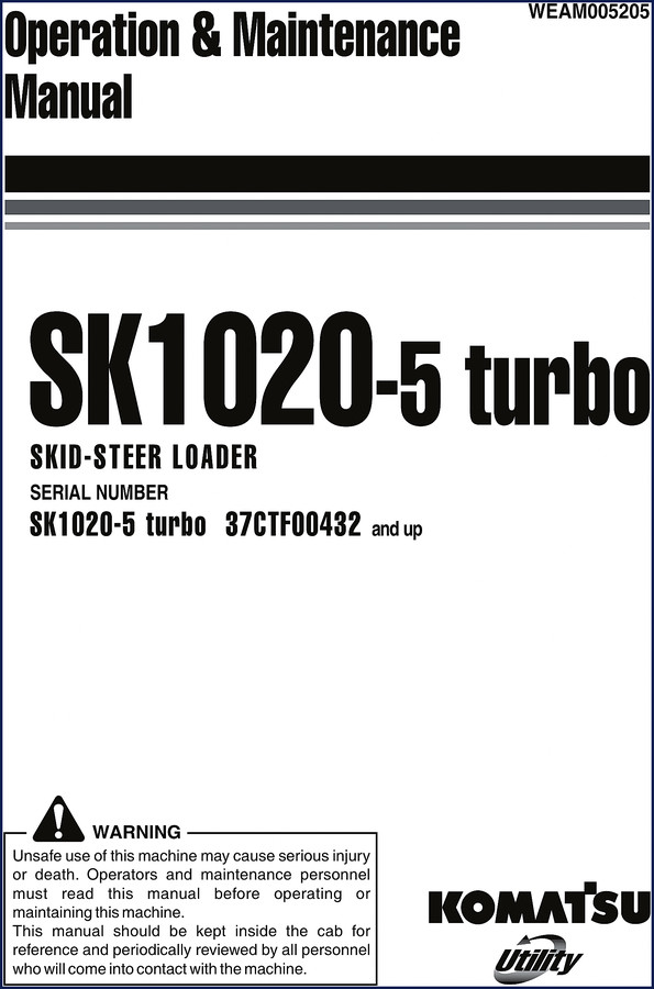komatsu sk1020, komatsu manual