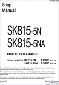 komatsu sk815, komatsu manual