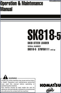 komatsu sk818, komatsu manual