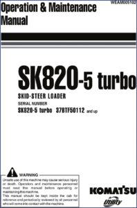 komatsu sk820, komatsu manual