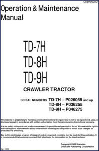 komatsu td, komatsu manual