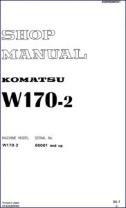 komatsu w170, komatsu manual