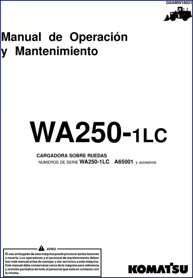 komatsu wa250, komatsu manual