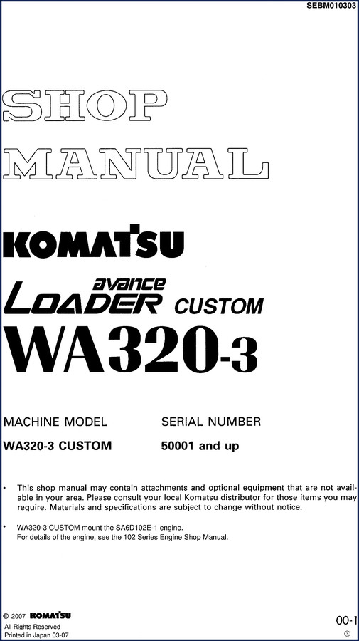 komatsu wa320, komatsu manual