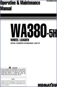 komatsu wa380, komatsu manual