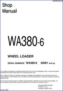 komatsu wa380, komatsu manual
