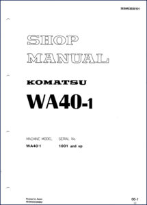 komatsu wa40, komatsu manual