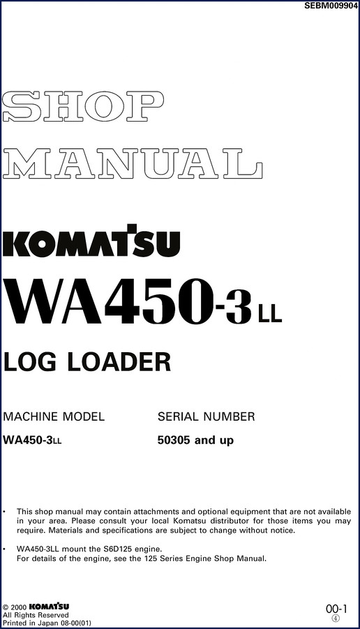 komatsu wa450, komatsu manual