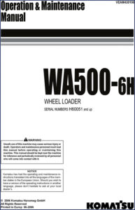 komatsu wa500, komatsu manual