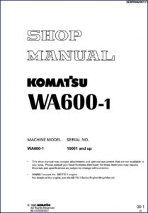 komatsu wa600, komatsu manual