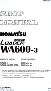 komatsu wa600, komatsu manual