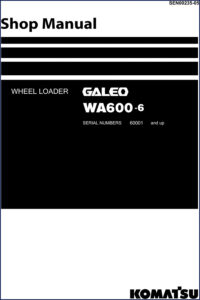 komatsu wa600, komatsu manual