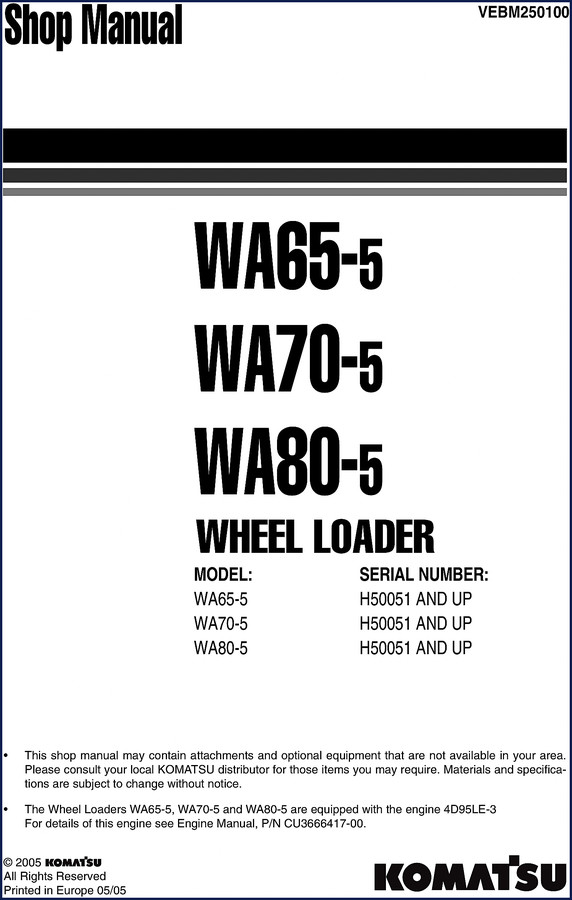 komatsu wa65, komatsu manual