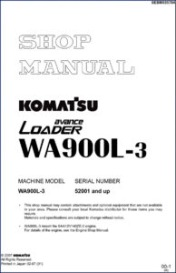 komatsu wa900l, komatsu manual