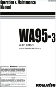 komatsu wa95, komatsu manual