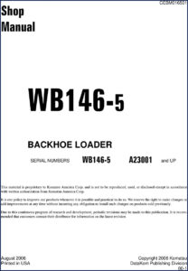 komatsu wb146, komatsu manual