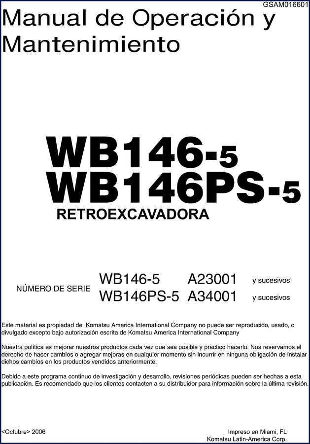 komatsu wb146, komatsu manual