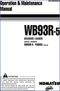 komatsu wb93r, komatsu manual