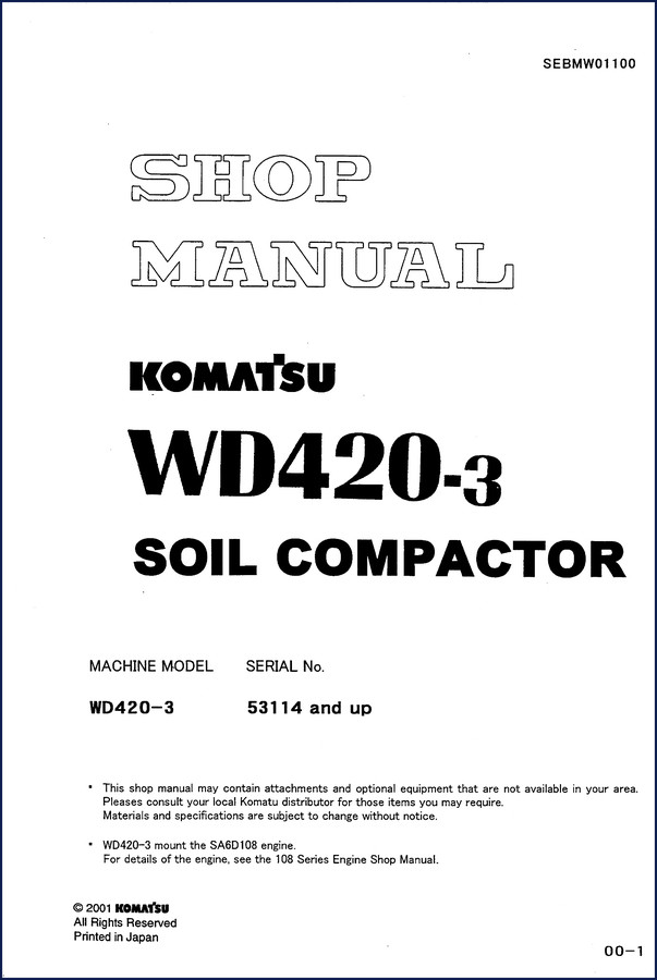komatsu wd420, komatsu manual