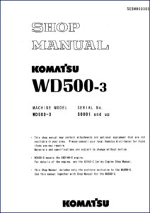 komatsu wd500, komatsu manual