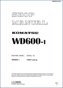 komatsu wd600, komatsu manual