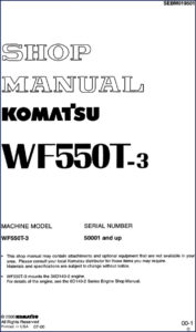komatsu wf550t, komatsu manual