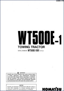 komatsu wt500e, komatsu manual