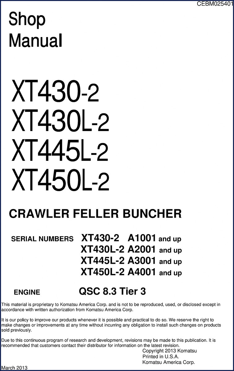 komatsu xt430, komatsu manual