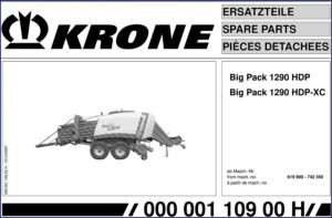 krone big pack 1290 hdp, 1290 hdp, krone manual, krone big