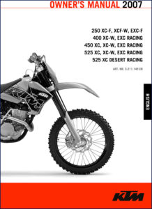 2007 ktm 400/450/250 xc, ktm manual, ktm ktm