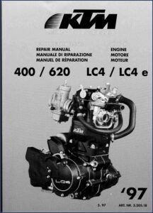 ktm 400 lc4, 620 lc4 1997 repair manual, ktm repair manual, ktm 400