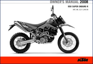 ktm 950 super enduro r 2008 user manual, ktm manual, ktm 950